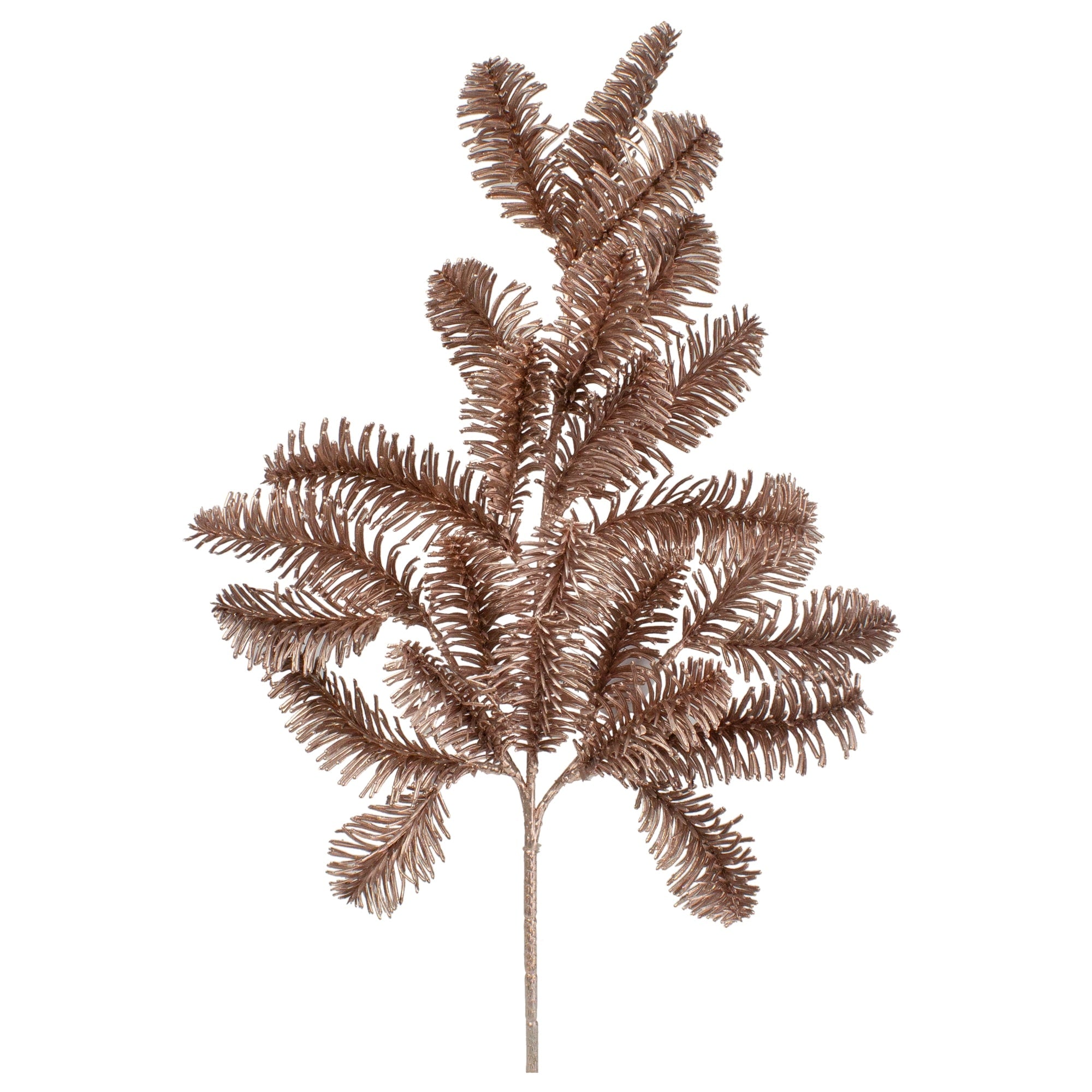 20 Rose Gold Pine Branch Artificial Christmas Spray