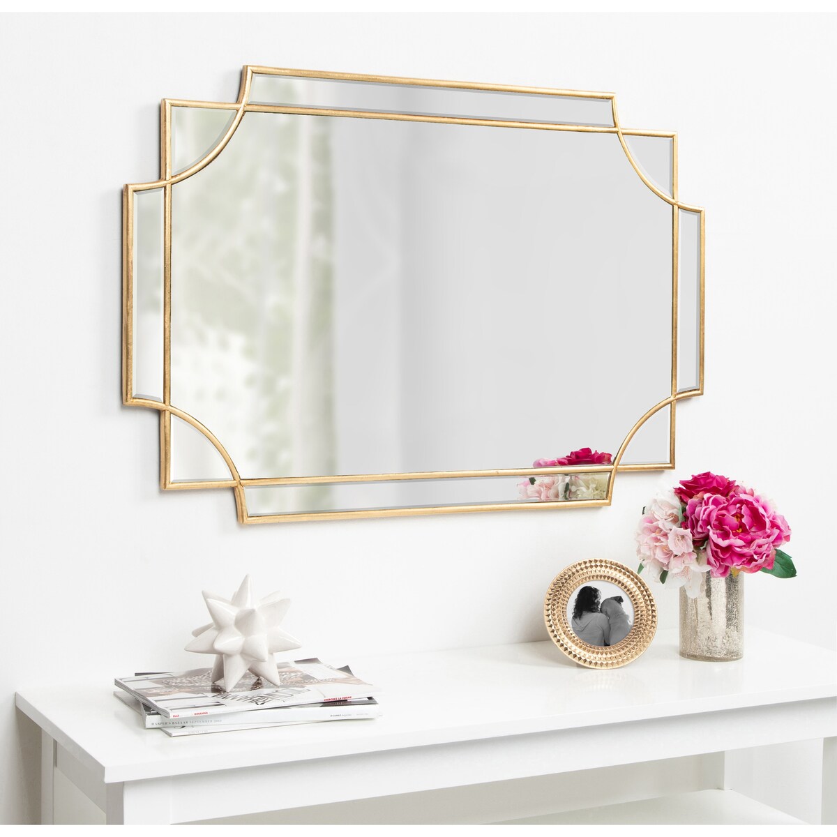 Kate and Laurel Minuette Traditional Decorative Framed Wall Mirror