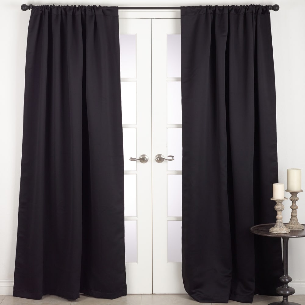 Solid Rod Pocket Blackout Window Curtain Panel