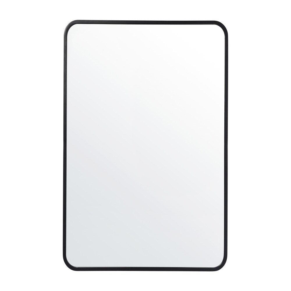 Wall Mount Shatterproof Rectangular Accent Wall Mirror with Metal Frame