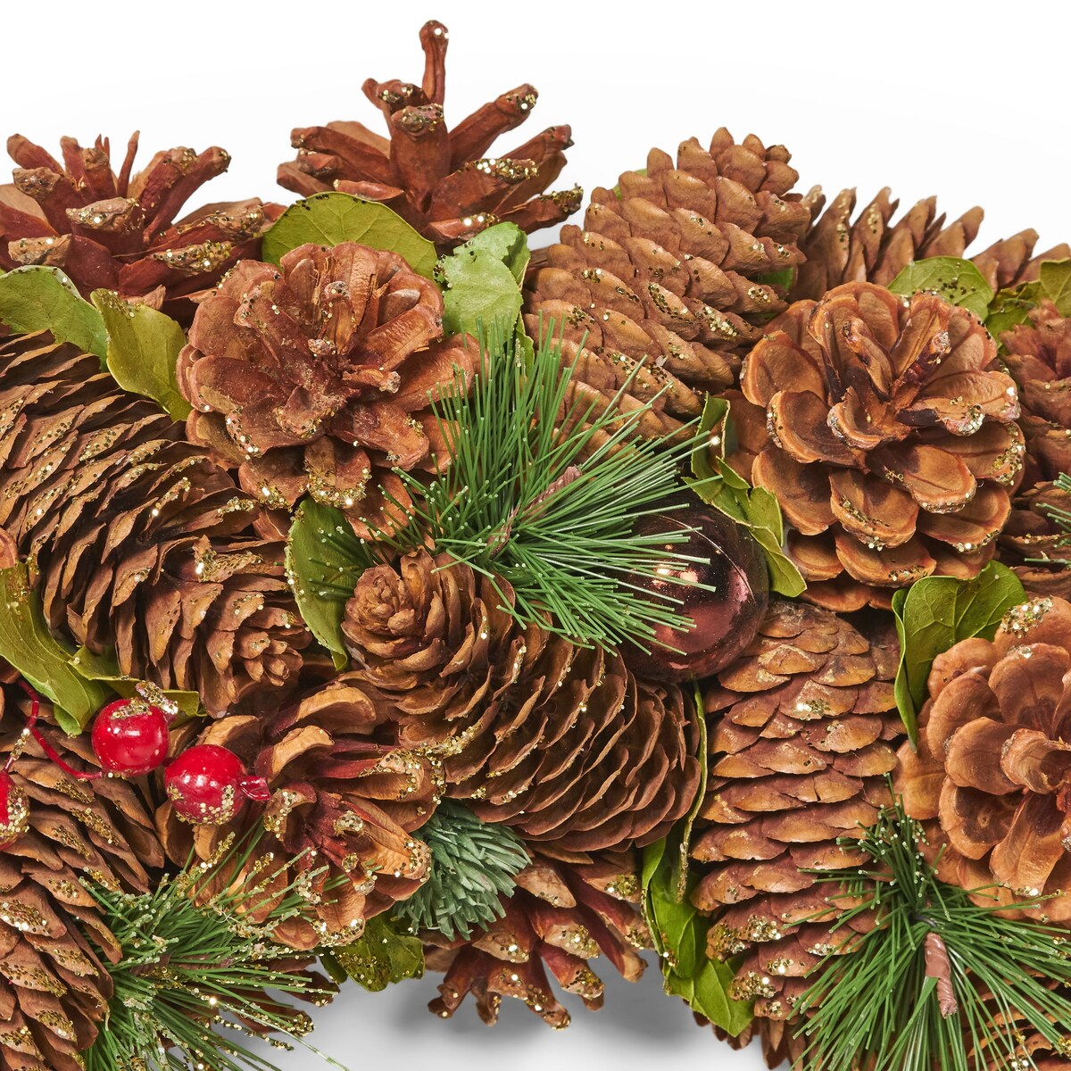 Pine Cone Wreath For Christmas - Brown Multi