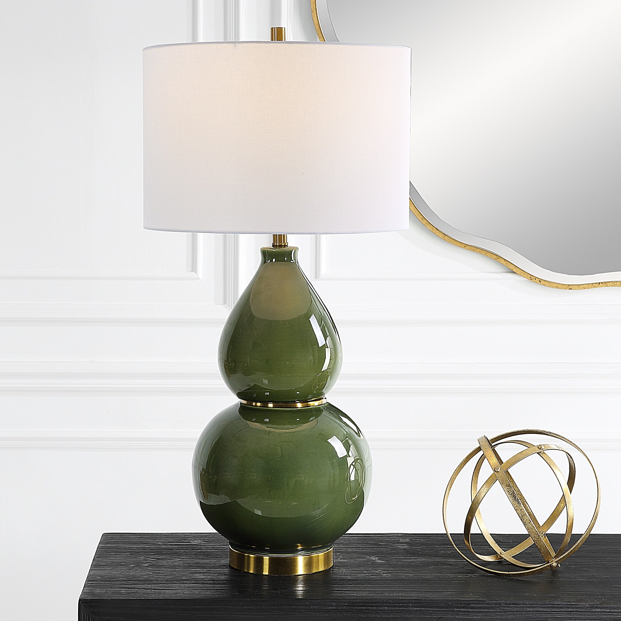 Uttermost Gourd Green Table Lamp - 31H,Shade 10H x 15Dia.