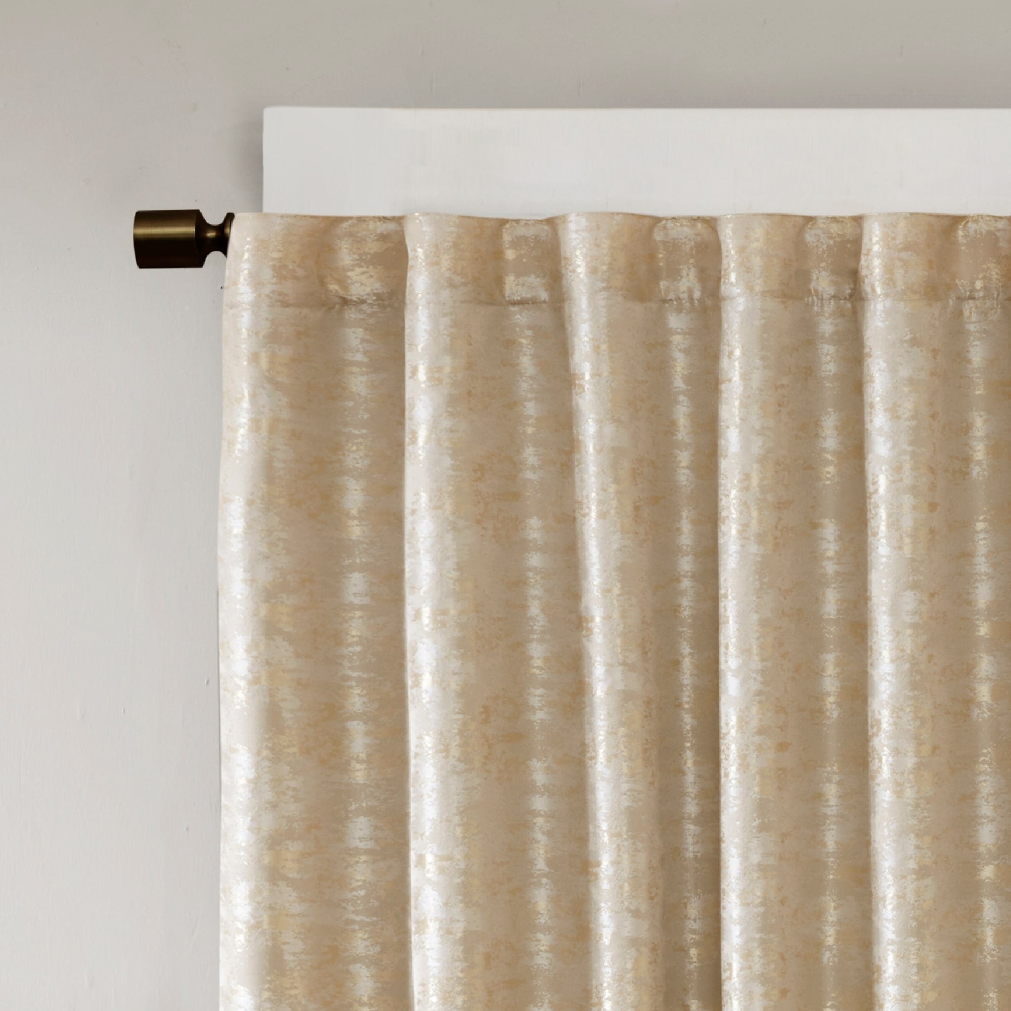 SunSmart Odessa Marble Jacquard Lined Total Blackout Rod Pocket/Back Tab Curtain Panel