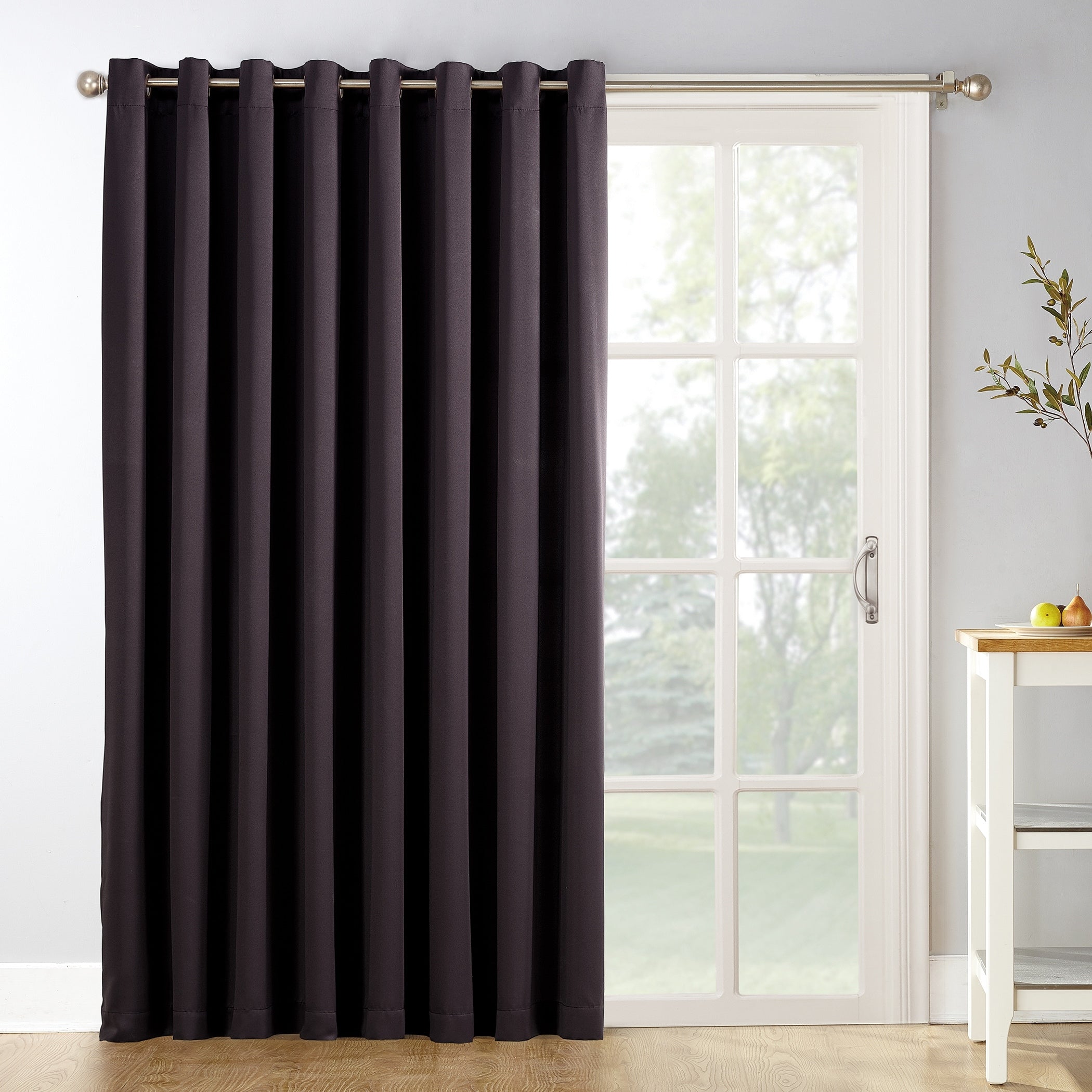 Sun Zero Hayden Patio Extra-Wide Blackout Grommet Sliding Patio Door Curtain Panel, Single Panel