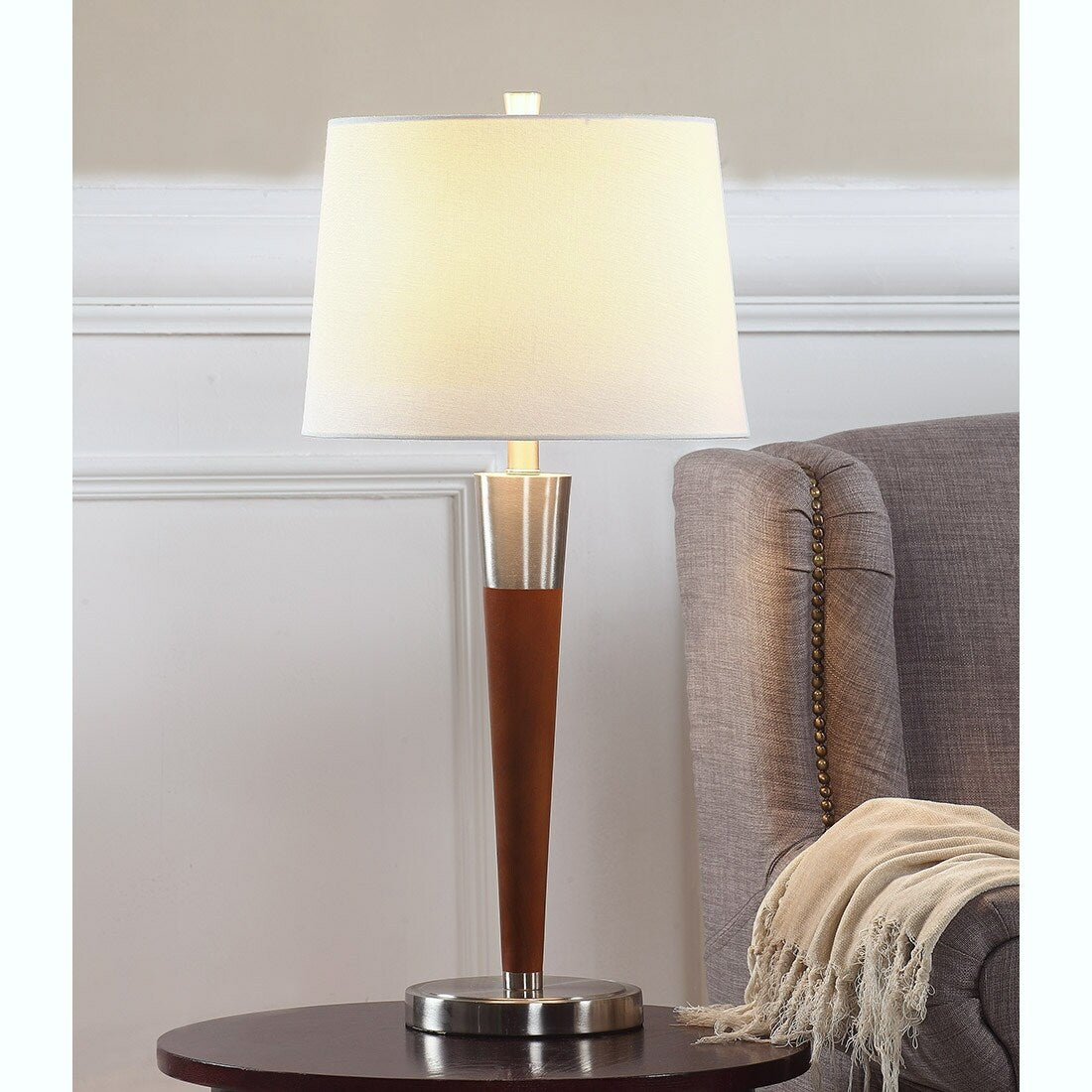 Manhattan 30 Hard Wood Table Lamps (Set of 2)