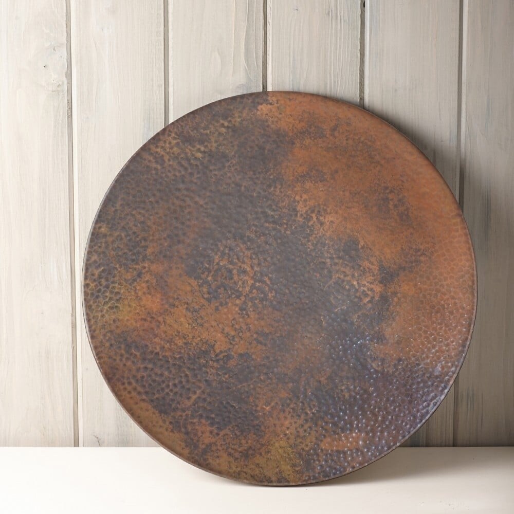 Hammered Tempered Copper 20-inch Lazy Susan