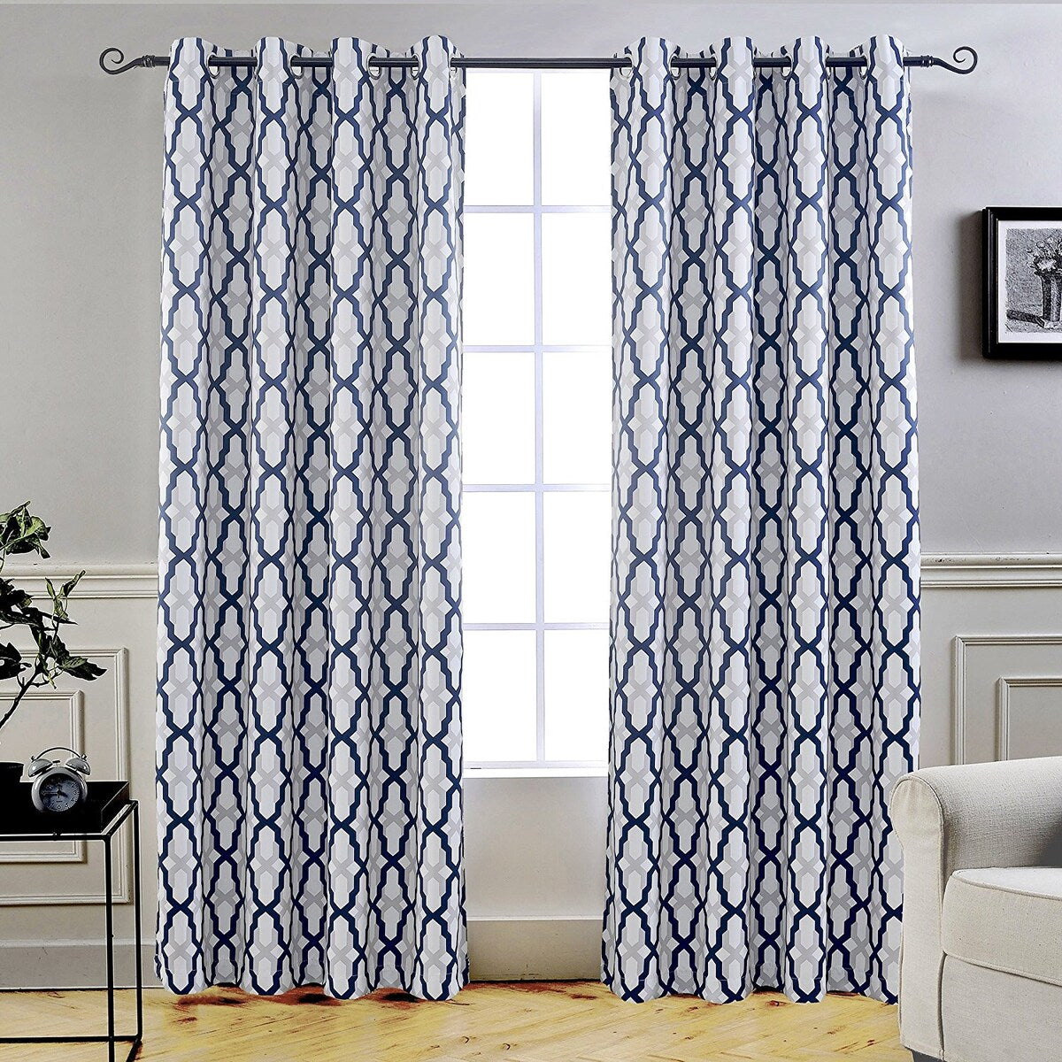 DriftAway Mason/Geo Thermal Insulated Blackout Grommet Window Curtain Panel