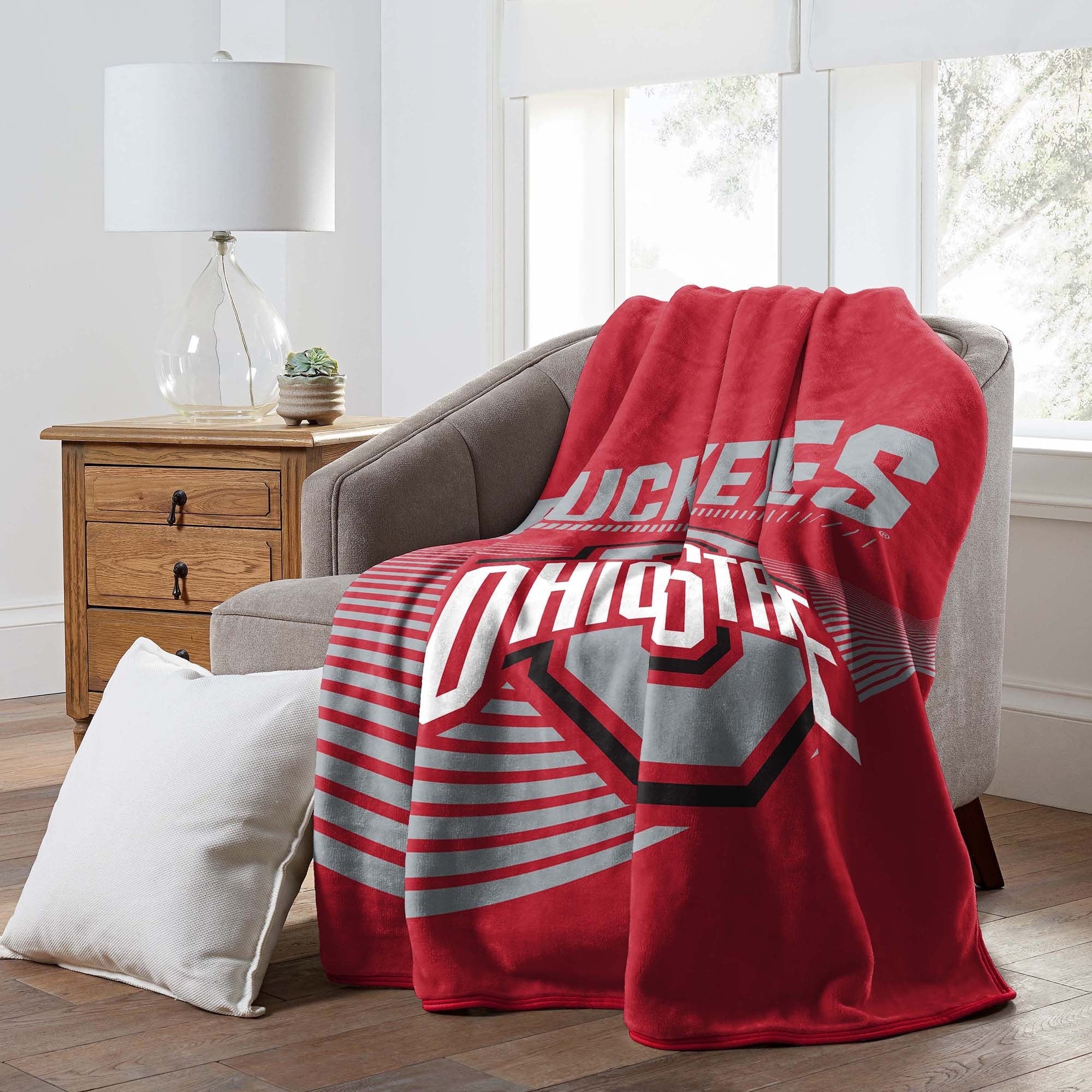 NCAA Ohio State Buckeyes 60 x 80 Raschel Throw Blanket