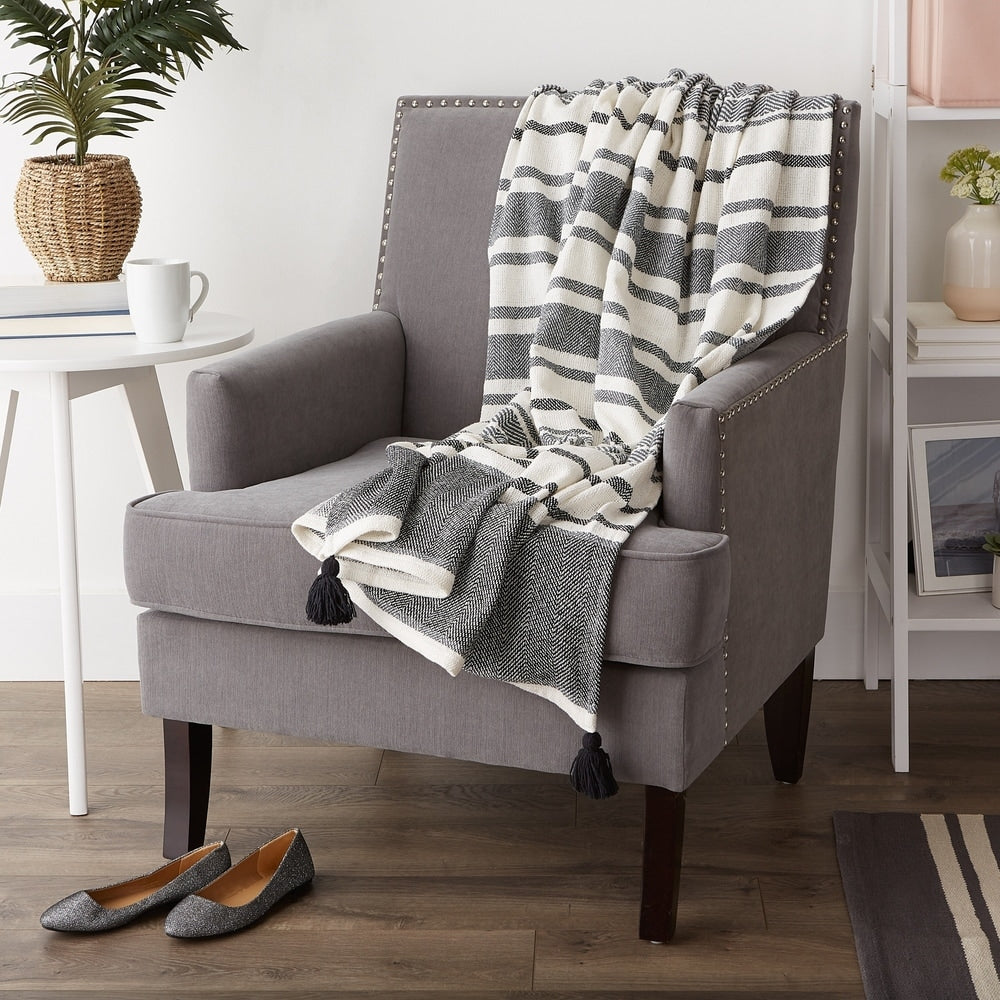 Porch & Den Crestridge Woven Cotton Throw