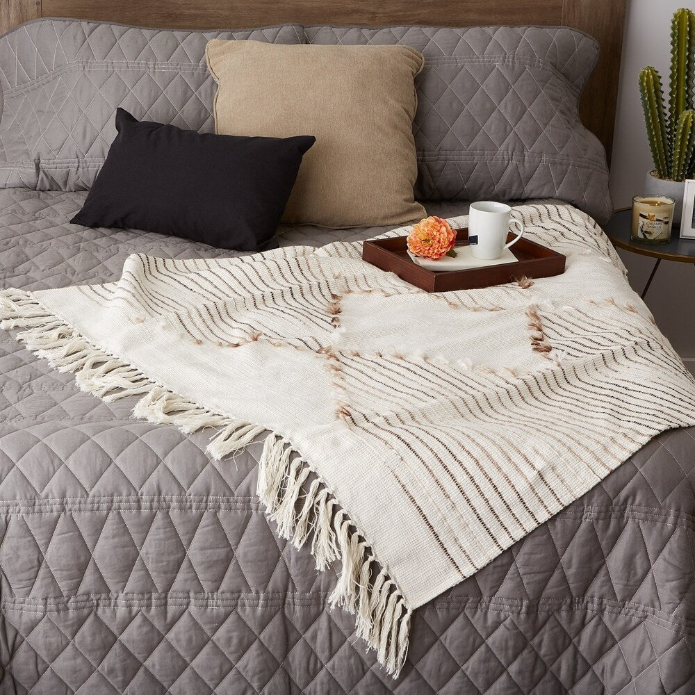 Porch & Den Crestridge Woven Cotton Throw