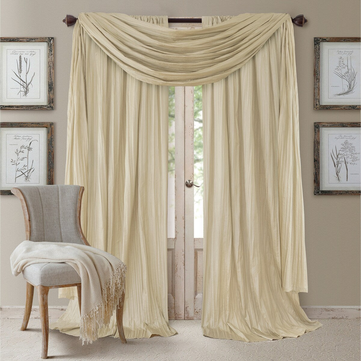 Elrene Athena Rod Pocket Curtain Panel Set of 3