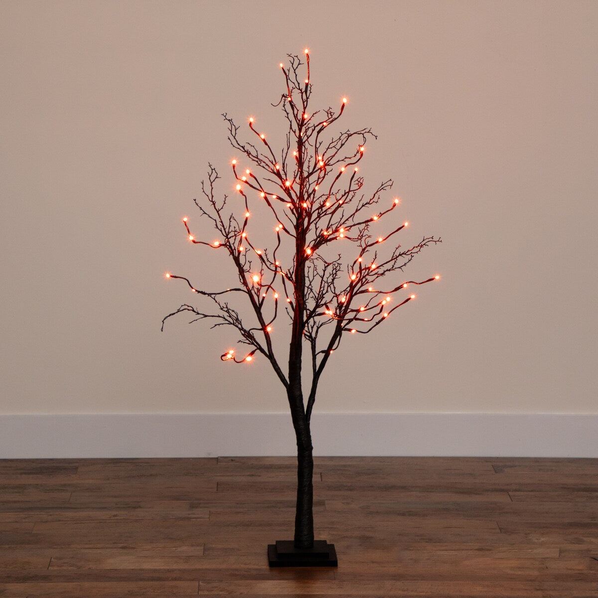 5' Pre-Lit Halloween Deluxe Twig Tree with 102 Orange & Purple LED