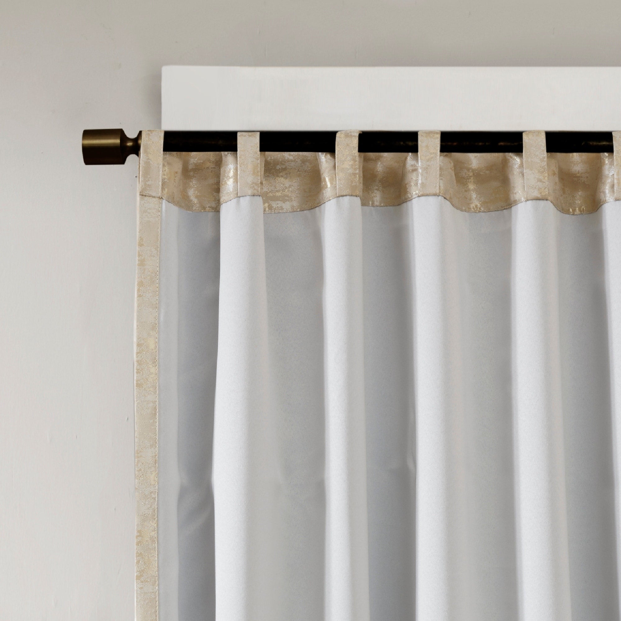 SunSmart Odessa Marble Jacquard Lined Total Blackout Rod Pocket/Back Tab Curtain Panel