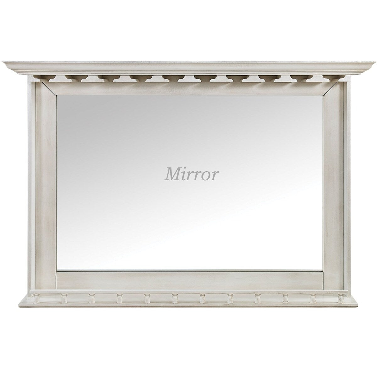 Bar Mirror with Glassware Rack