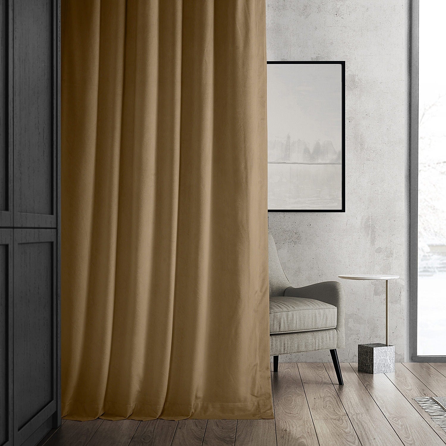 Exclusive Fabrics Signature Velvet Blackout Curtains (1 Panel) - Luxurious Single Drapery for Enhanced Light Blockage