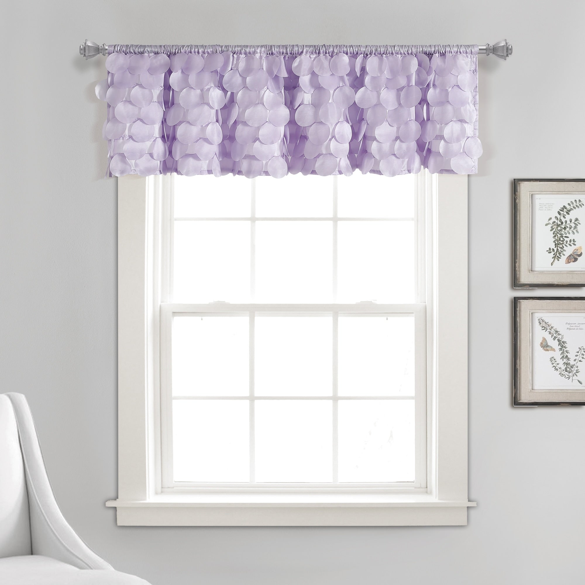 Lush Decor Gigi Delicate Textured Window Valance