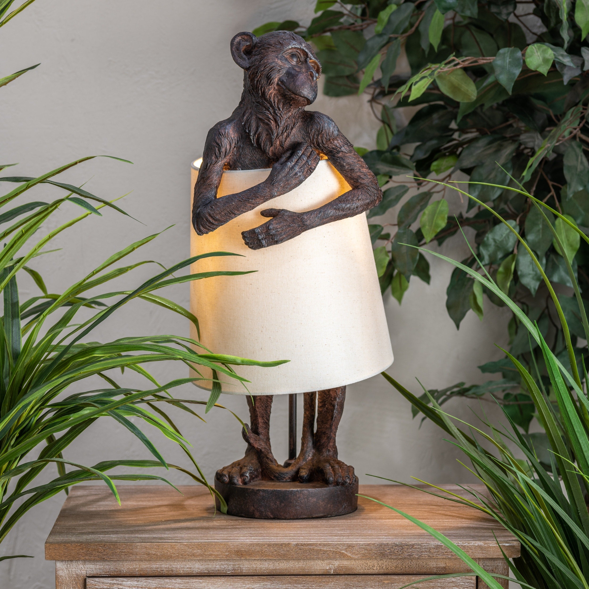 Trento 22 Oil Rubbed Bronze Monkey Table Lamp - 21.5H x 9Rnd