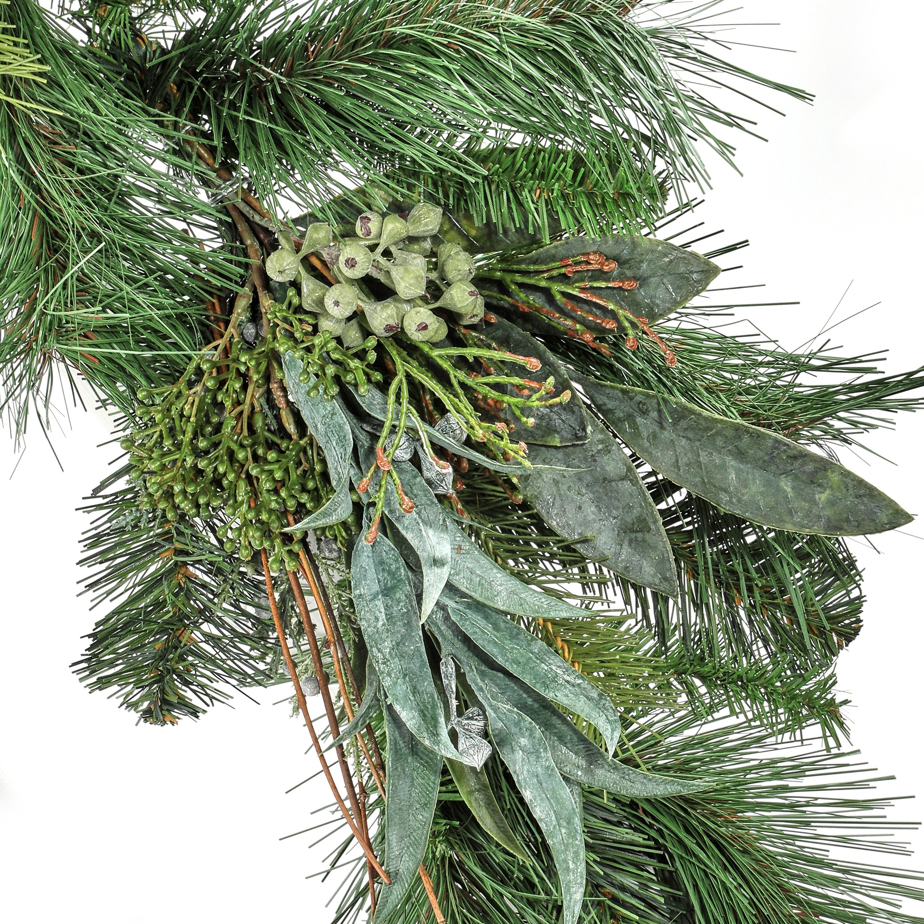 Seeded Eucalyptus, Pine Garland 6' - Green