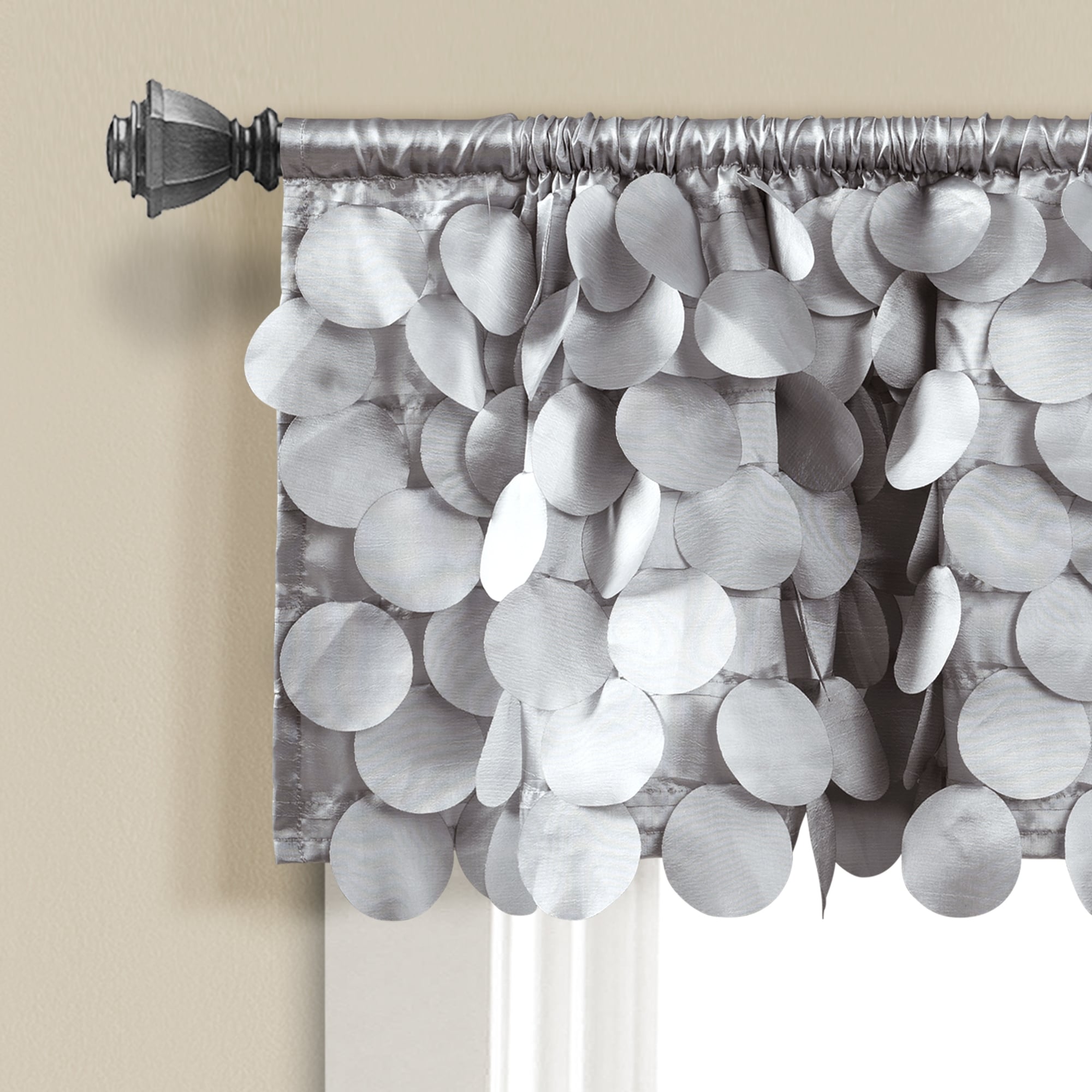 Lush Decor Gigi Delicate Textured Window Valance