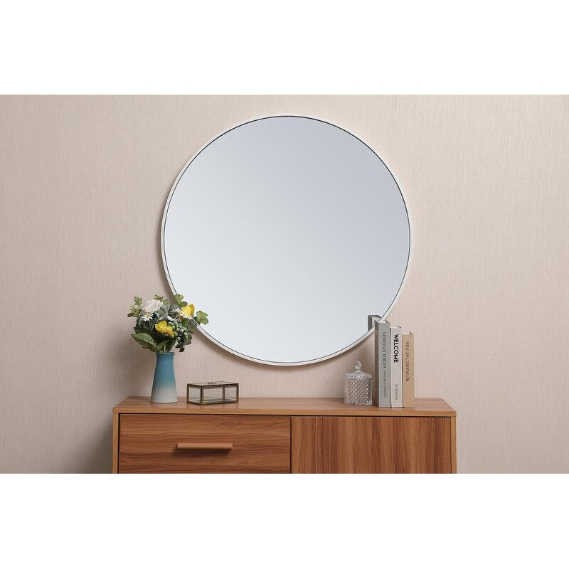 Carson Carrington Labbemala Metal Frame Round Mirror