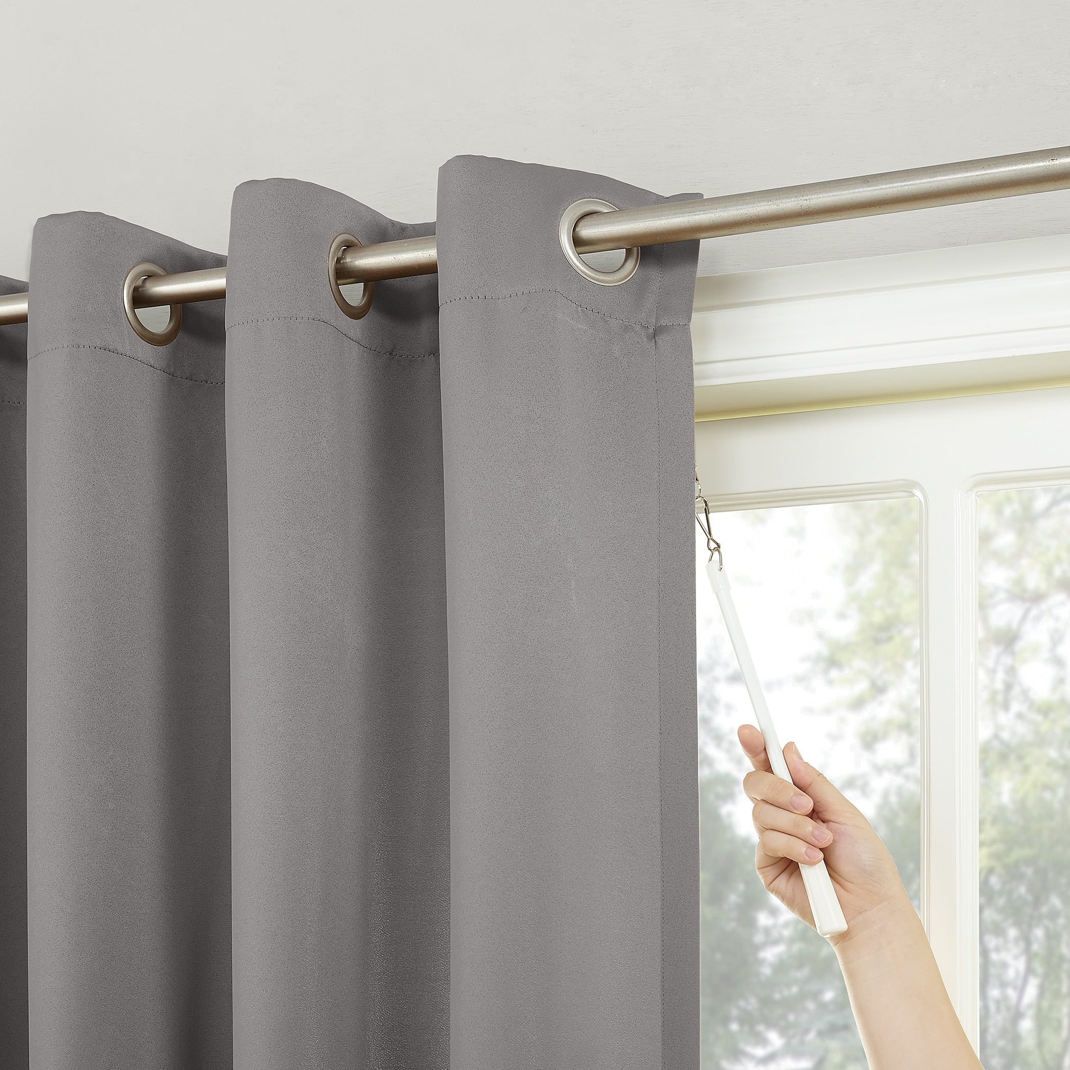 Sun Zero Hayden Patio Extra-Wide Blackout Grommet Sliding Patio Door Curtain Panel, Single Panel