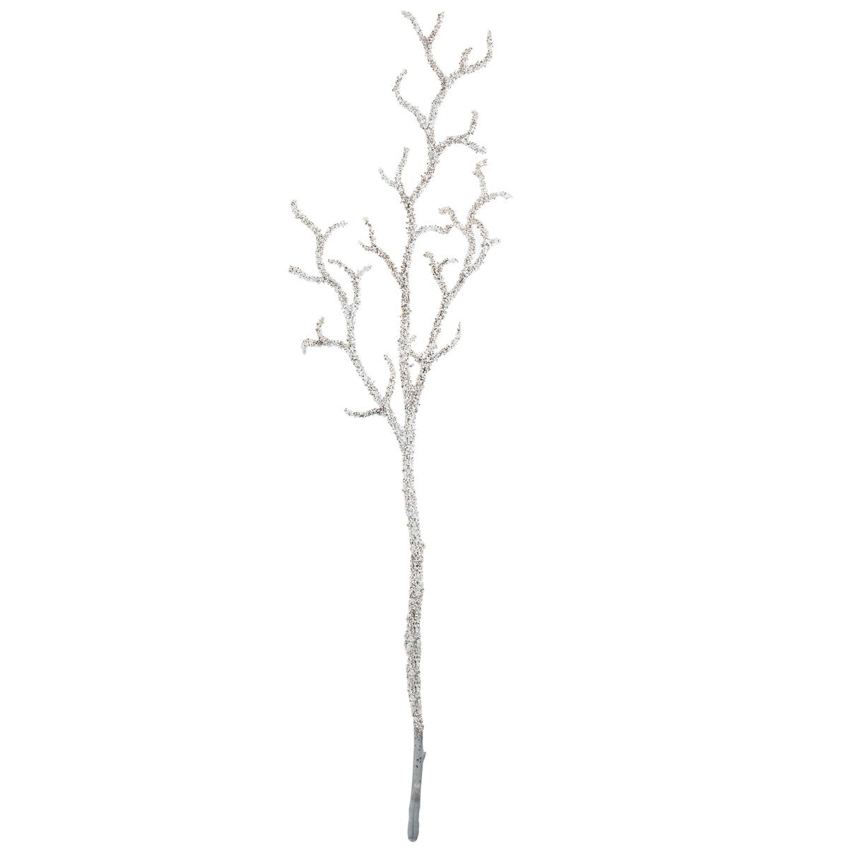 30 Glittered White Artificial Twig Christmas Spray