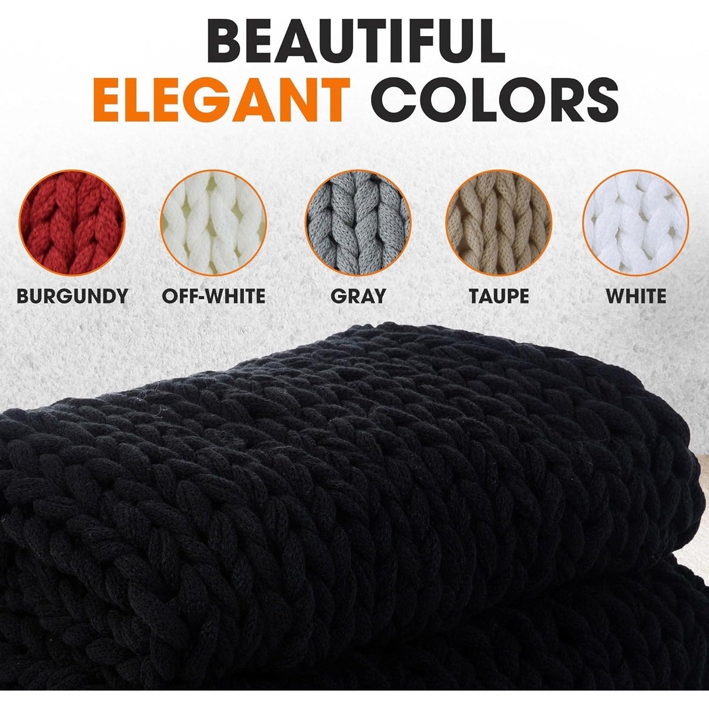 Cheer Collection Ultra Plush Chunky Cable Knit Throw Blanket