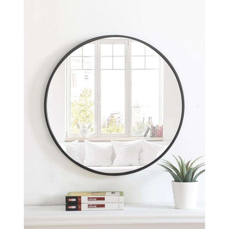 Carson Carrington Labbemala Metal Frame Round Mirror