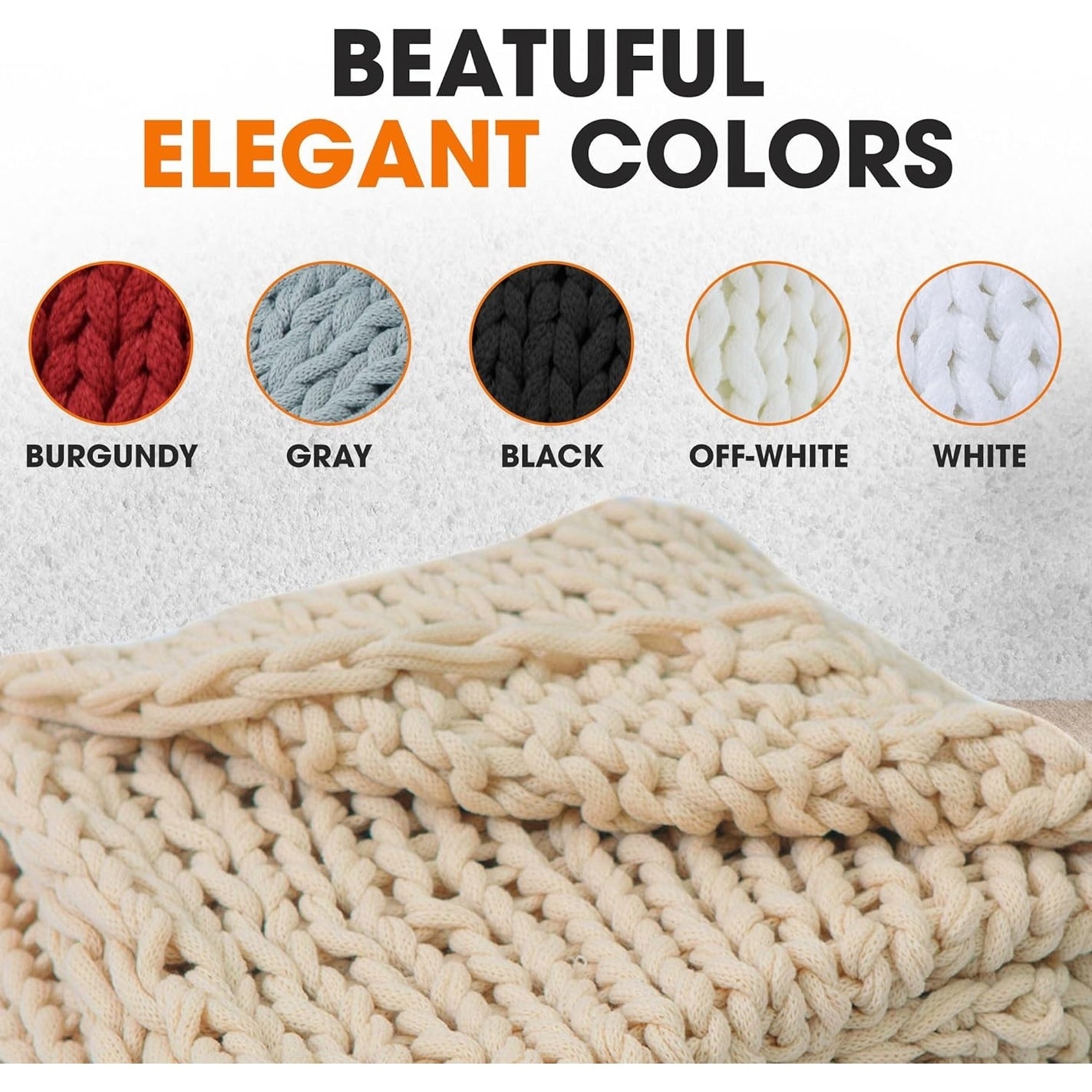 Cheer Collection Ultra Plush Chunky Cable Knit Throw Blanket