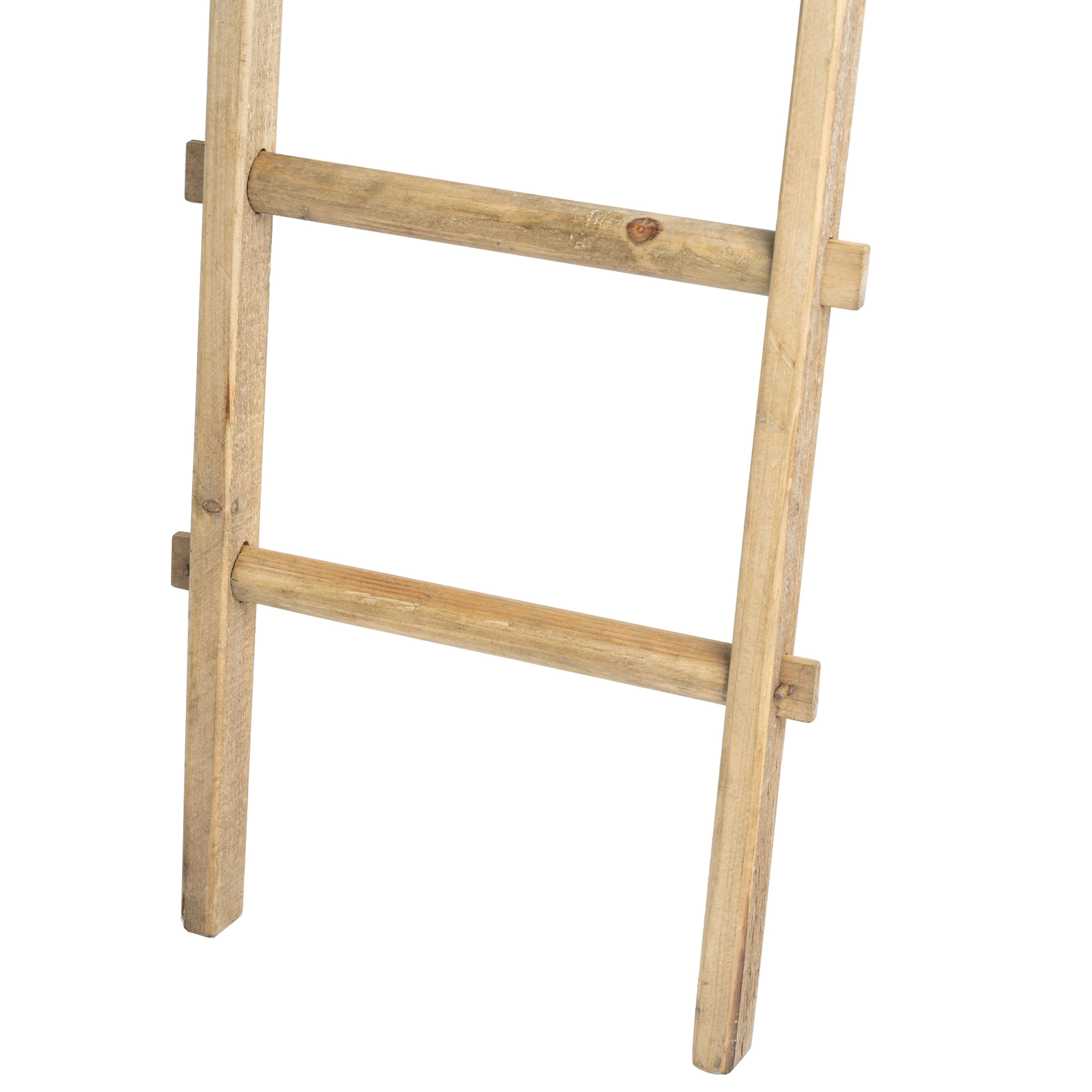 Sagebrook Home Rustic 6ft Tall Blanket Ladder, Decorative Freestanding Ladder For Storage - 19 x 2 x 76