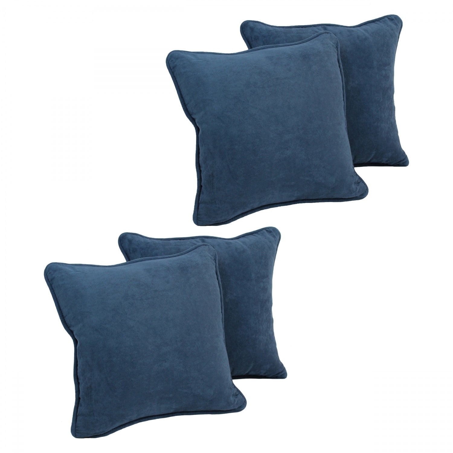 Blazing Needles 18-Inch Microsuede Throw Pillows (Set of 4)