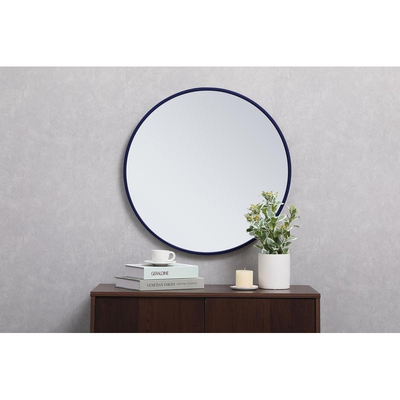 Carson Carrington Labbemala Metal Frame Round Mirror