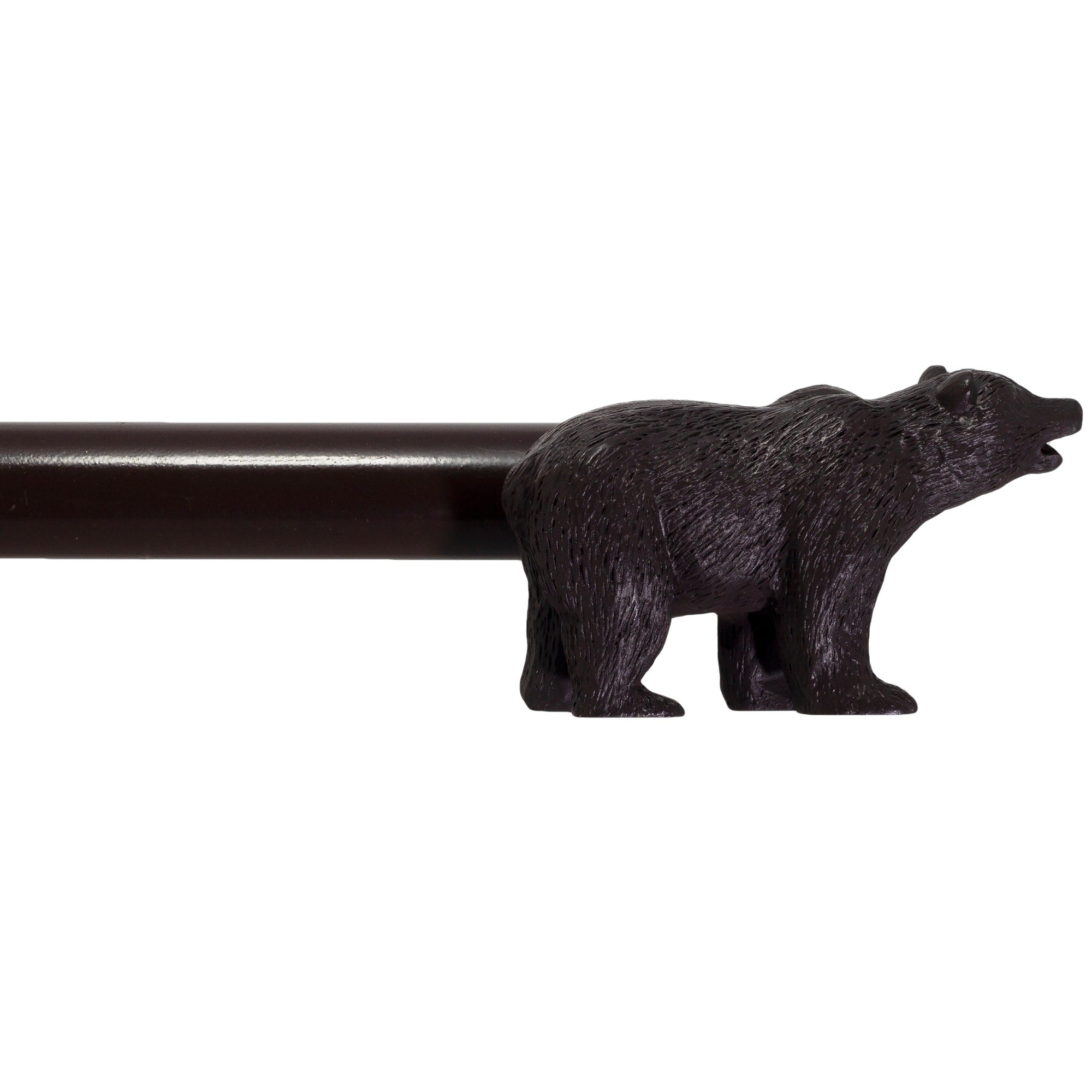 Farmhouse Bear 3/4 Curtain Rod Adjustable Designer Window Treatment Set