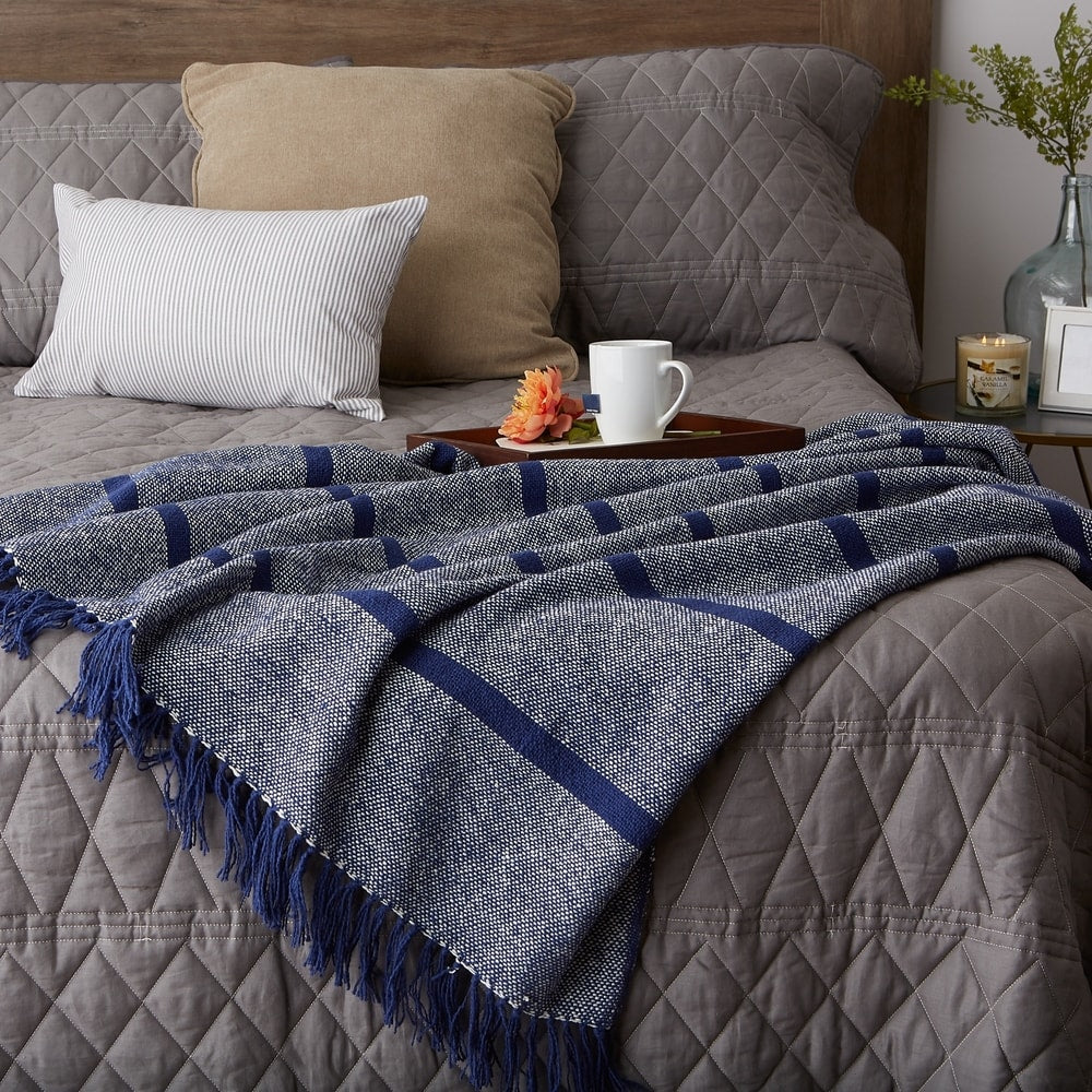 Porch & Den Crestridge Woven Cotton Throw