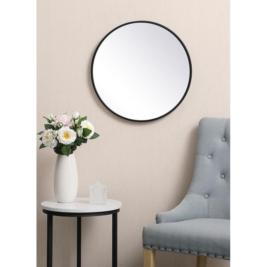 Carson Carrington Labbemala Metal Frame Round Mirror