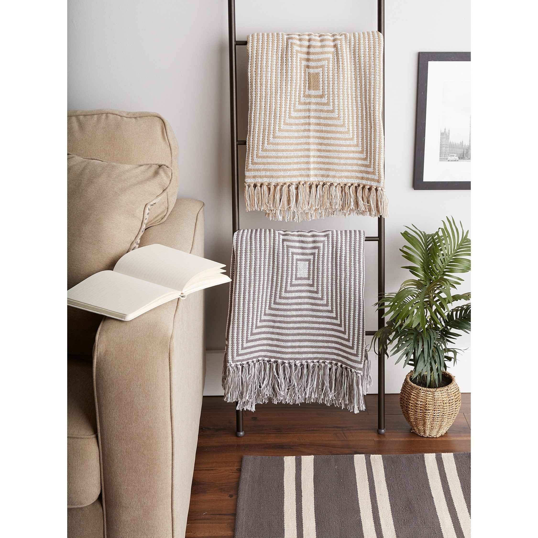 Porch & Den Crestridge Woven Cotton Throw