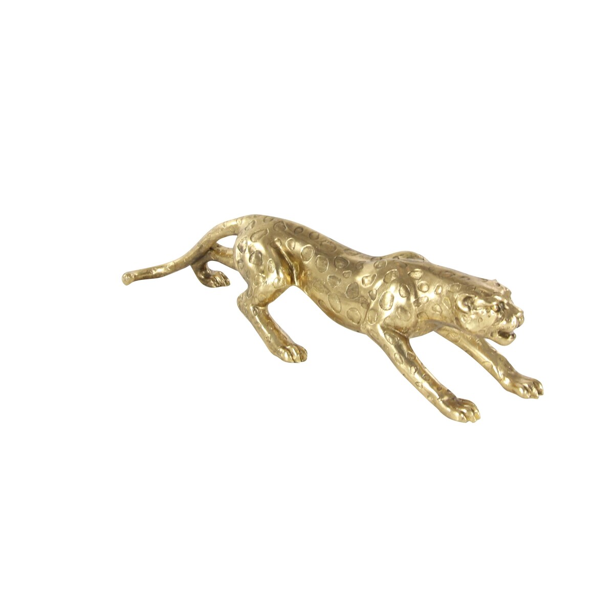 Polystone Leopard Decorative Sculpture - Gold - Roche River Decor