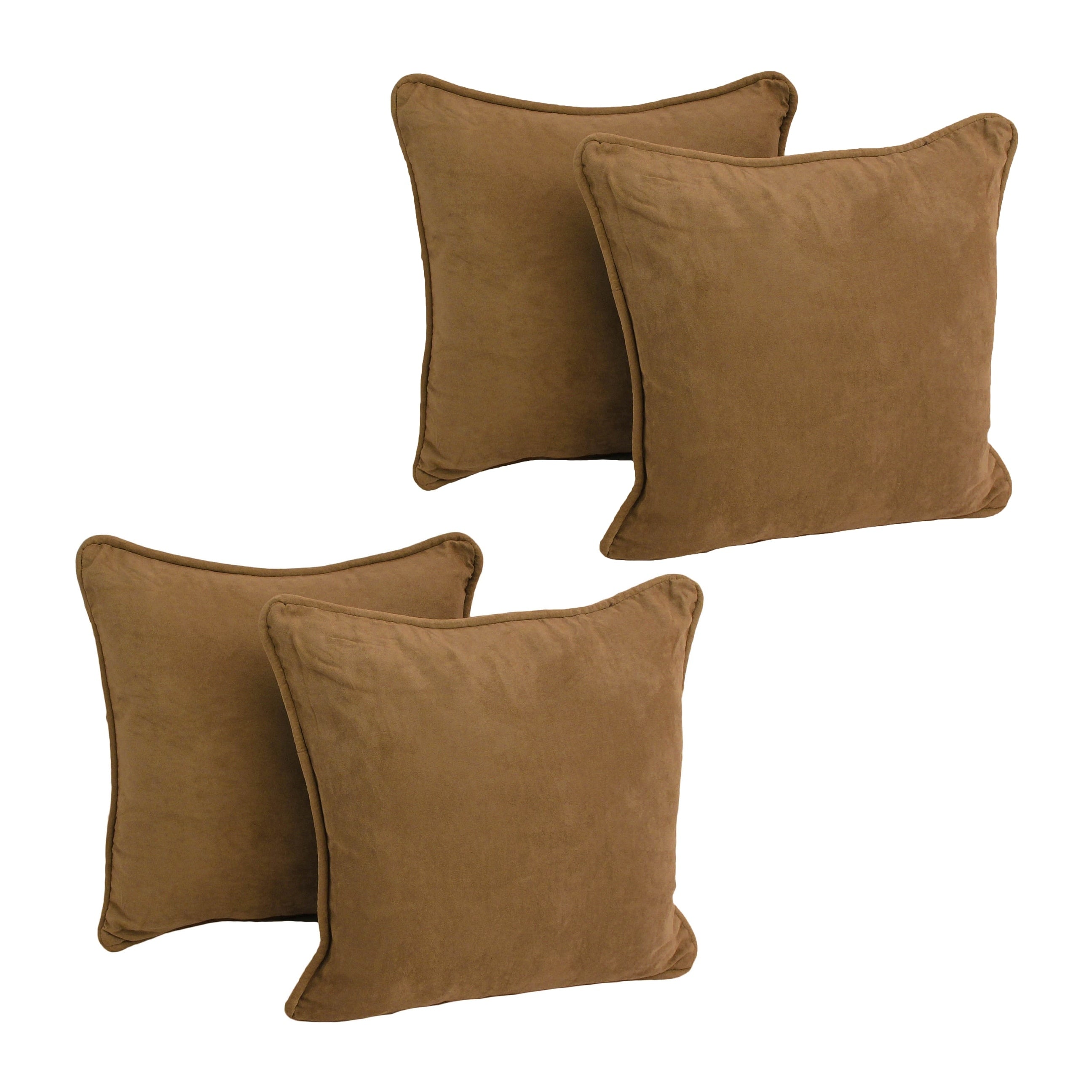 Blazing Needles 18-Inch Microsuede Throw Pillows (Set of 4)