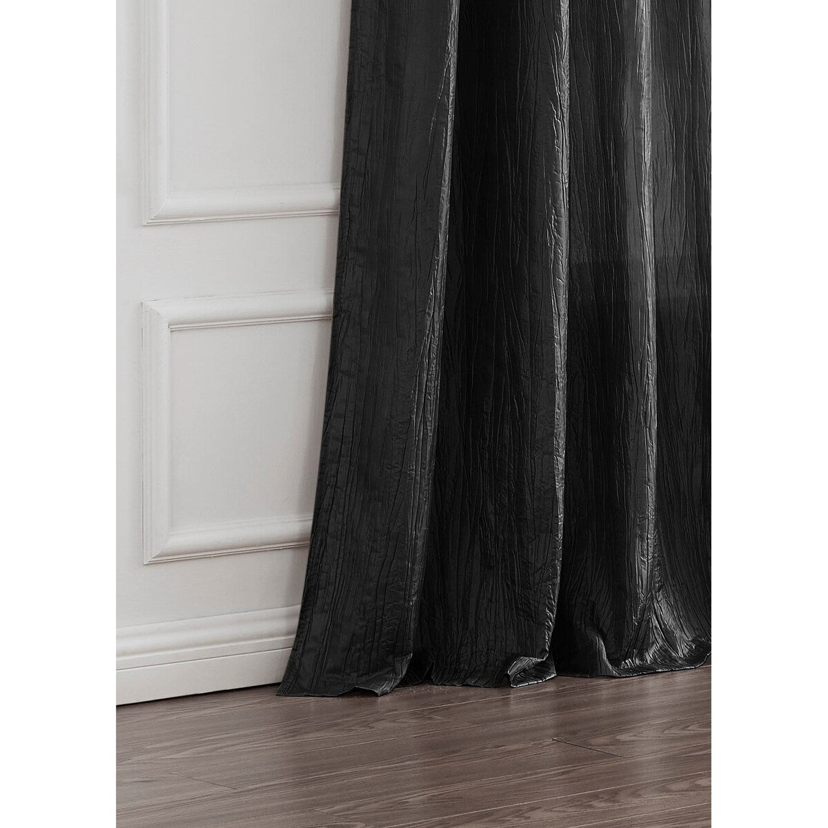 Dainty Home Verona Crushed Silk Light Filtering Grommet Single Panel Extra Wide Curtains