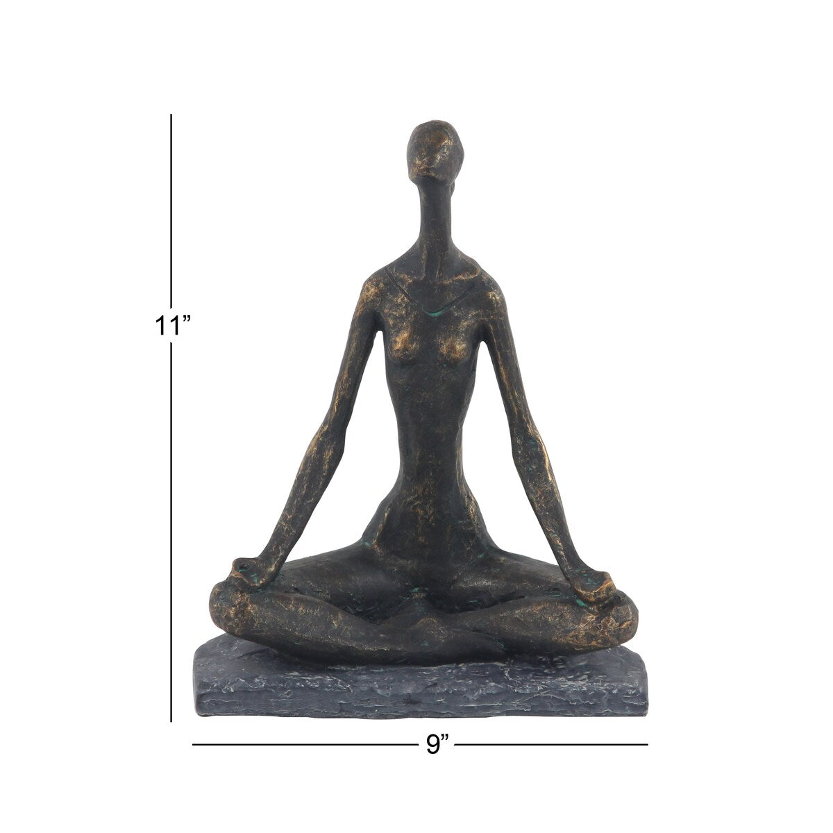 Polystone Yoga Decorative Sculpture - Black - Roche River Decor