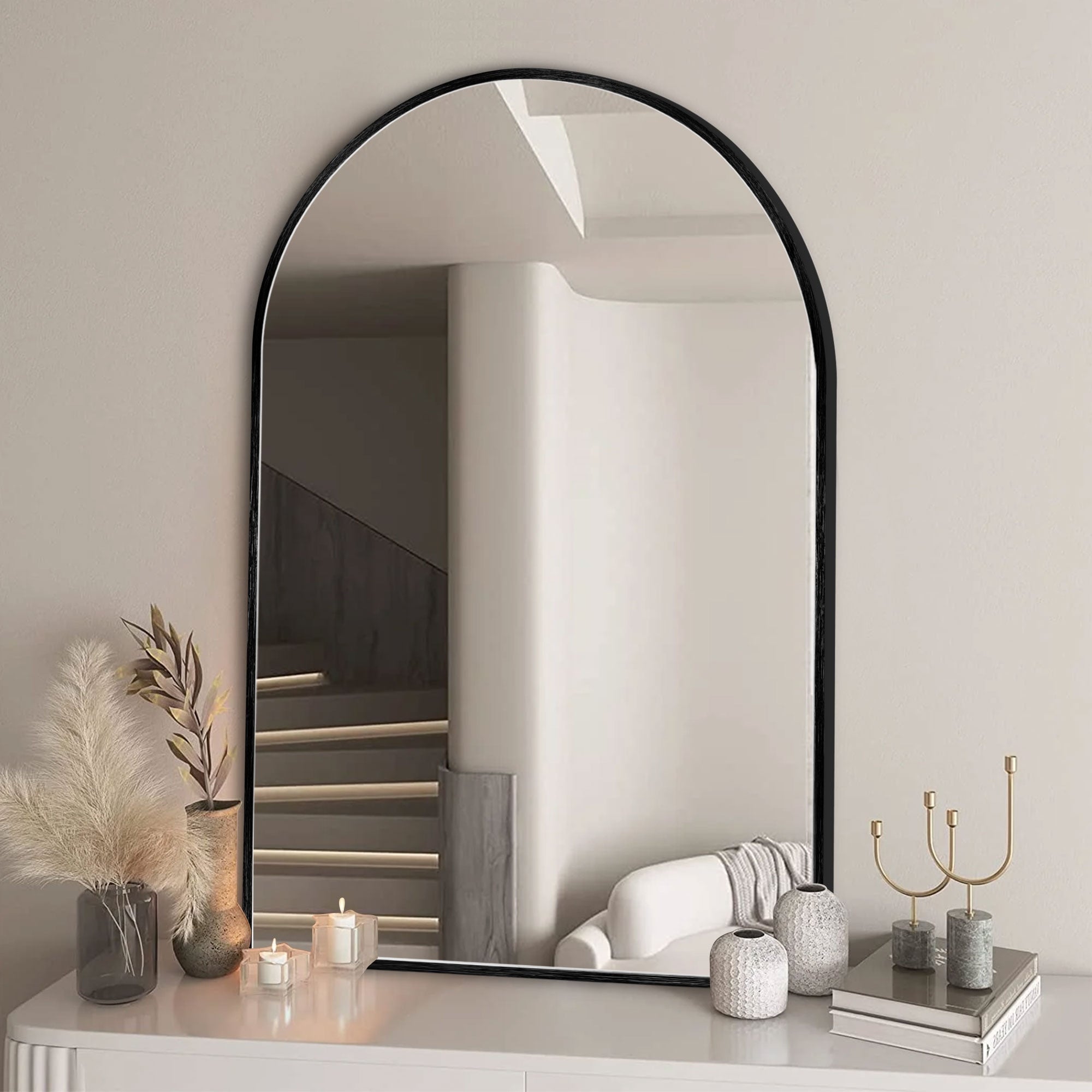 Modern Arch Bathroom Wall Mounted Vanity Mirror - 24x36