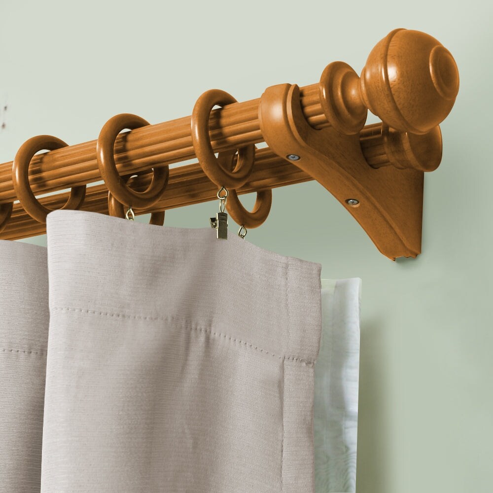 Mix & Match Wood Single / Double Curtain Rod Bracket