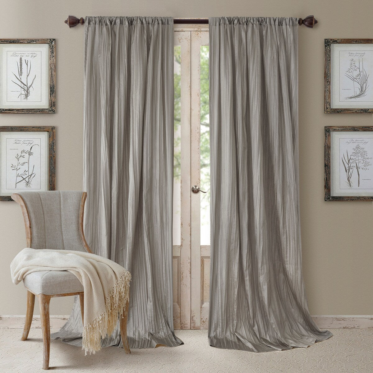 Elrene Athena Rod Pocket Curtain Panel Set of 3