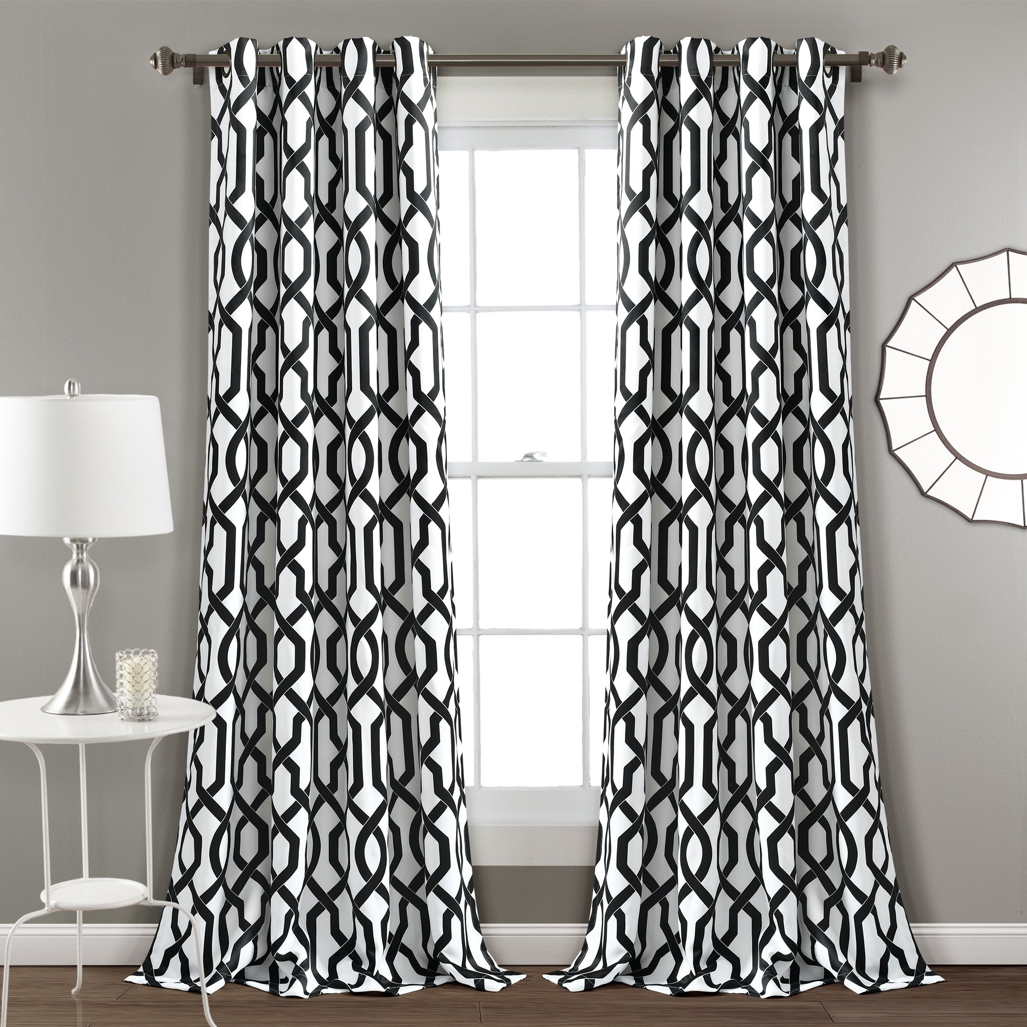 Lush Decor Edward Moroccan Room-darkening Curtain Panel Pair