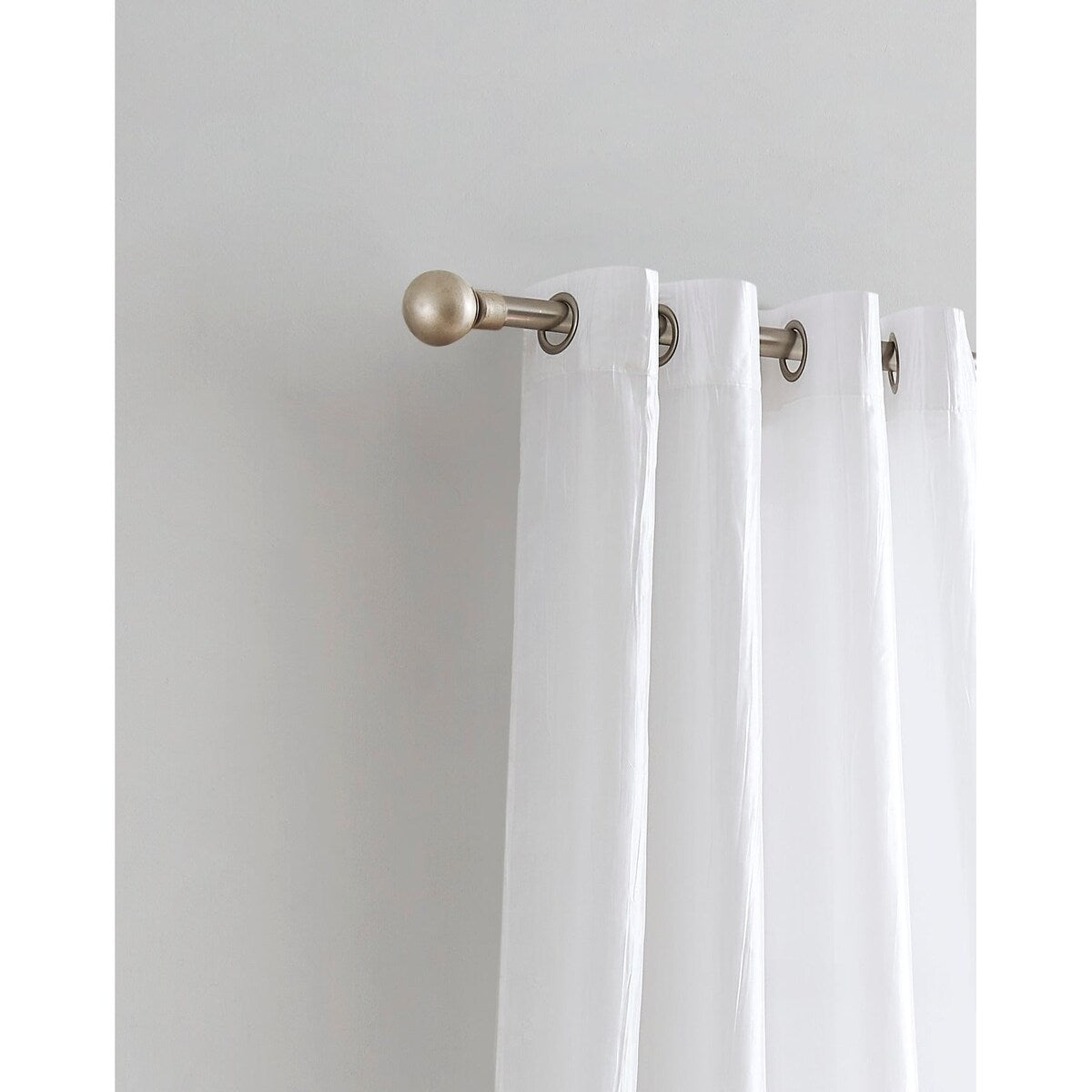 Dainty Home Verona Crushed Silk Light Filtering Grommet Single Panel Extra Wide Curtains