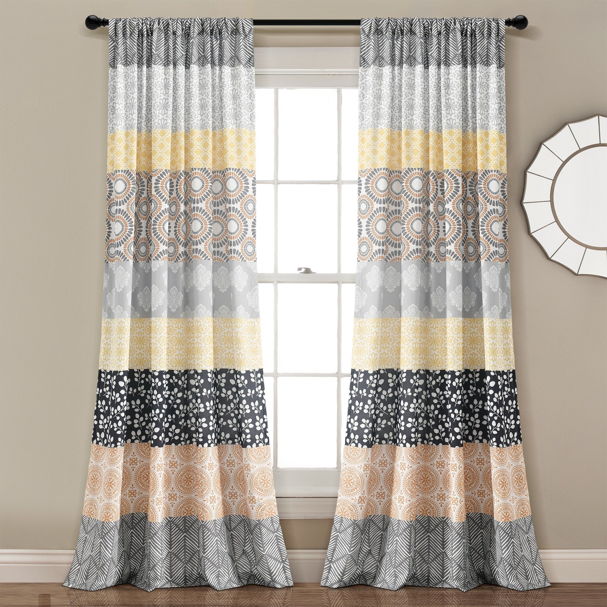 The Curated Nomad La Boheme Striped Window Curtain Panel Pair