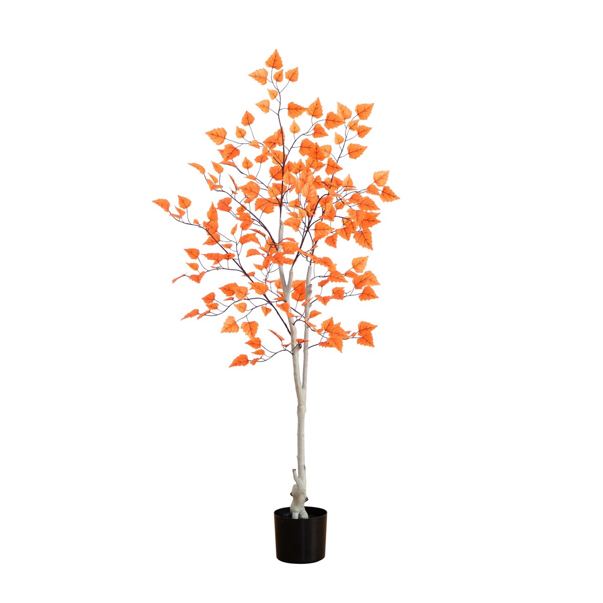 5' Autumn Paper Birch Artificial Fall Tree