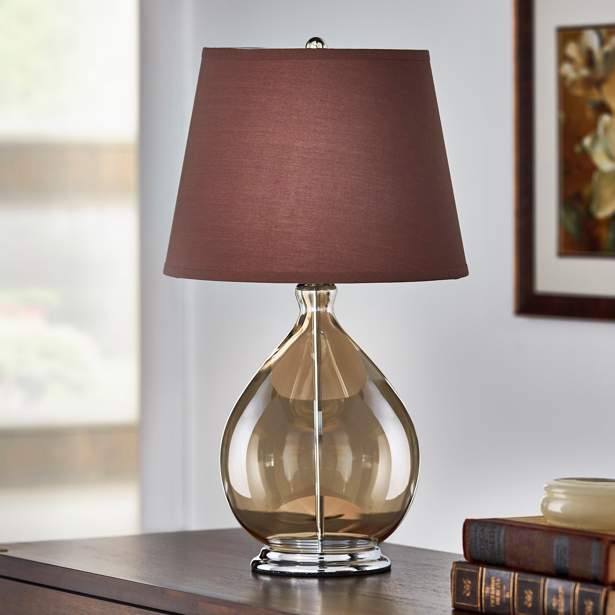 Liezen Glass Table Lamp by iNSPIRE Q Modern