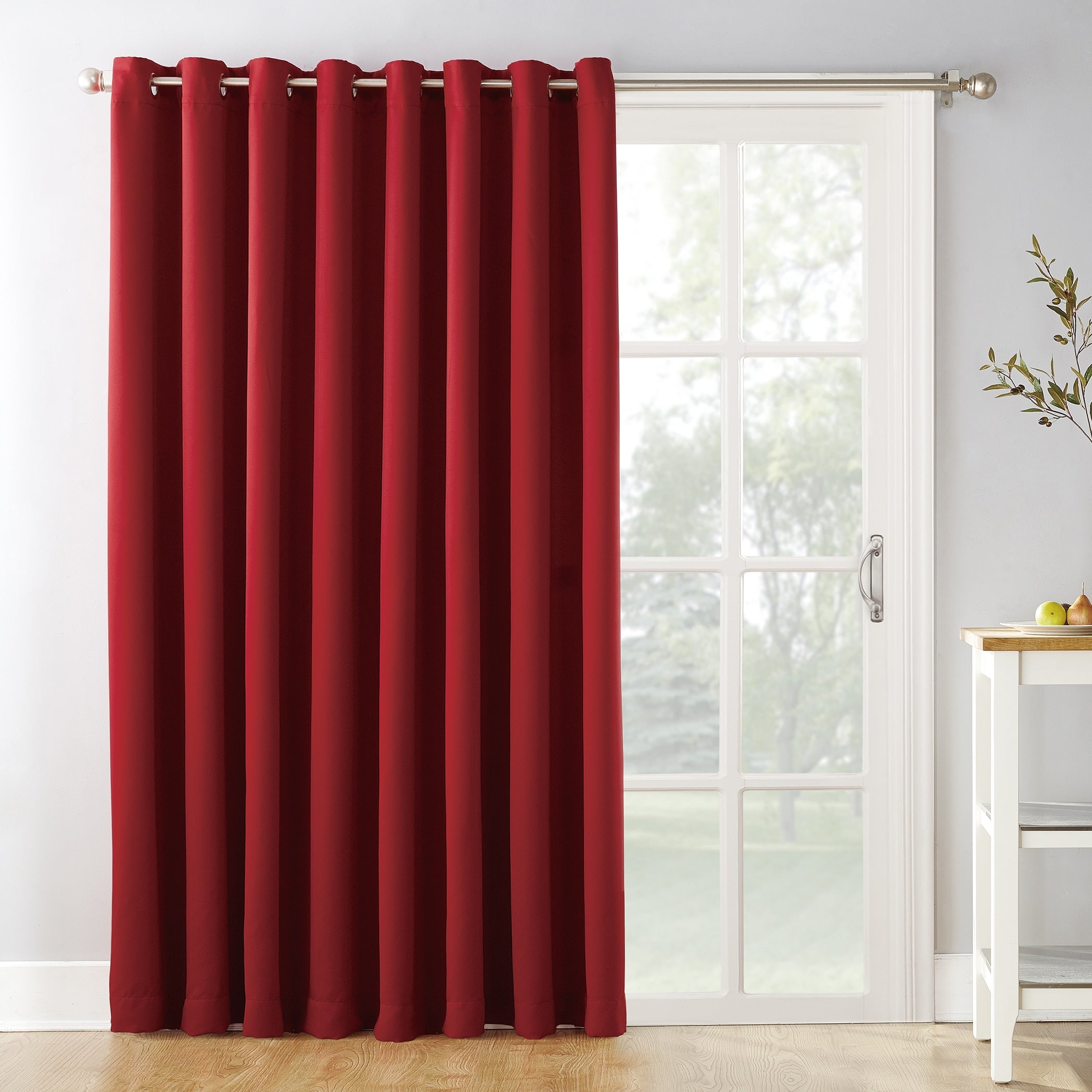 Sun Zero Hayden Patio Extra-Wide Blackout Grommet Sliding Patio Door Curtain Panel, Single Panel