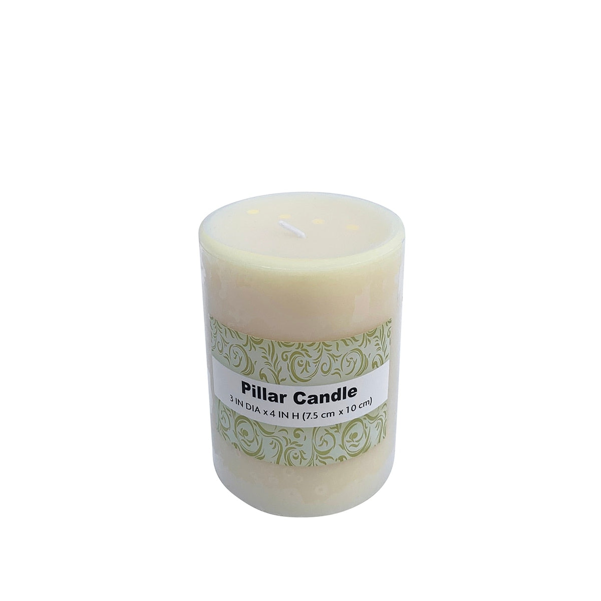 3 x 4 Inch Ivory Pillar Candles - Set of 6